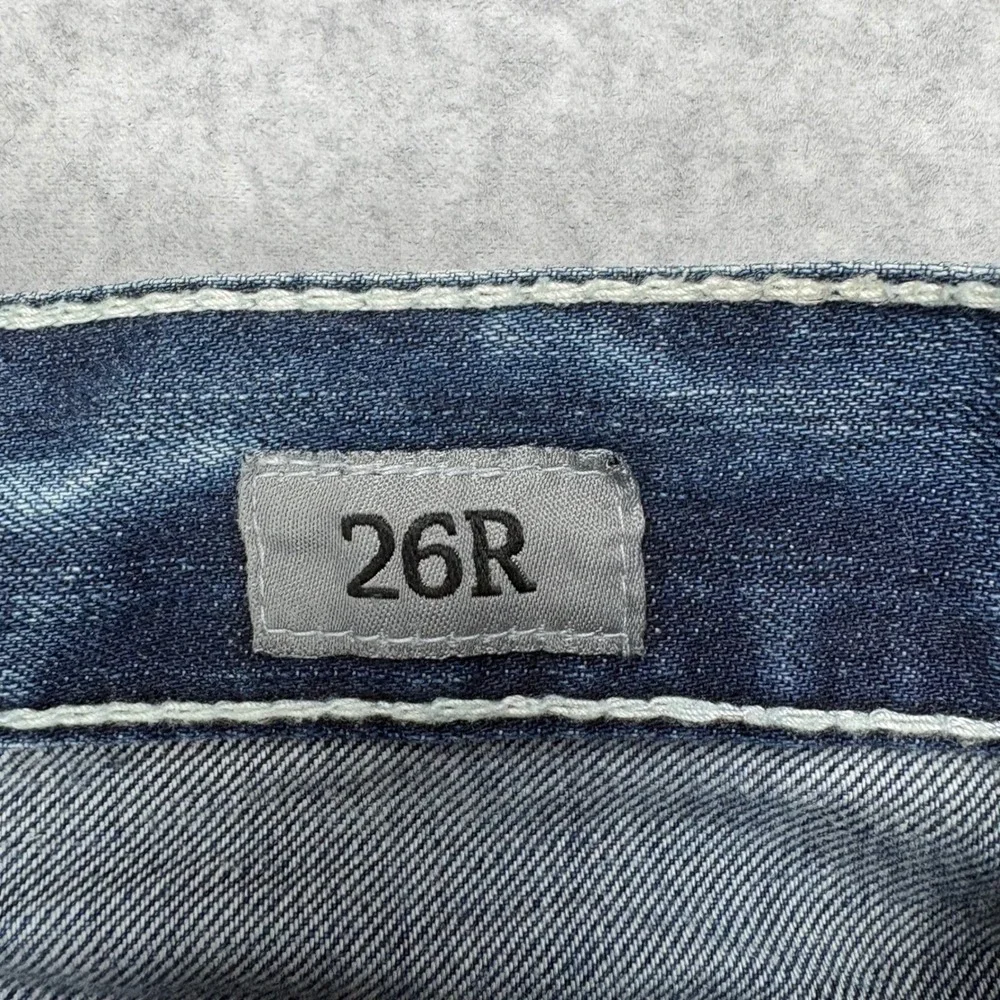 BKE Carter Jeans Mens 26R Blue Straight Distressed Denim Y2K Grunge Western Moto